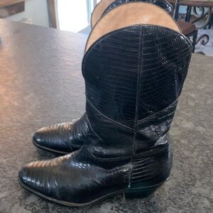 Vintage Italian Ottorino Bossi lizard boots 9